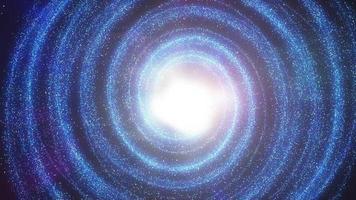 Spiral galaxy in deep space video