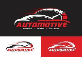 automotive repair and service logo concept vector