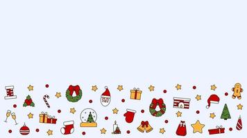 Pattern with place for text with symbols of Christmas Happy New Year