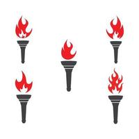 torch logo icon illustration vector design