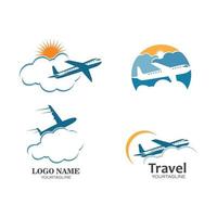 plane logo vector icon illustration design