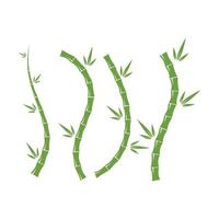 Bamboo with green leaf for your logo icon vector