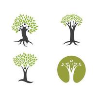 family tree logo template vector