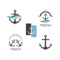 Anchor icon Logo Template vector