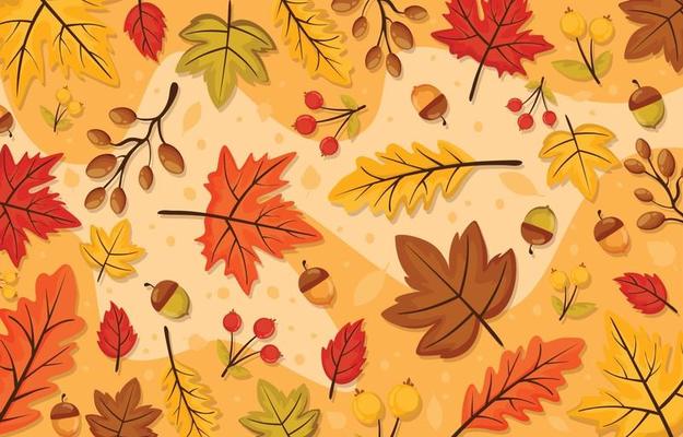 Fall Leaves Background Vector Art, Icons, and Graphics for Free Download