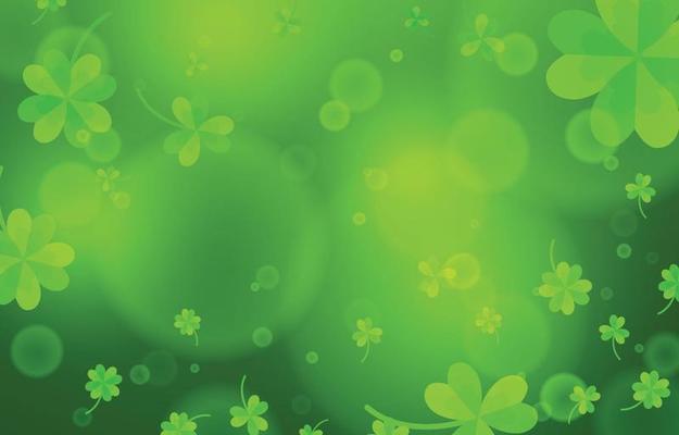 Shining Green Clover Background