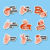 Sticker Set of Left Handed User vector