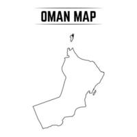 Outline Simple Map of Oman vector