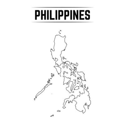 Outline Simple Map of Philippines