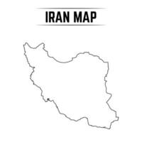 Outline Simple Map of Iran vector