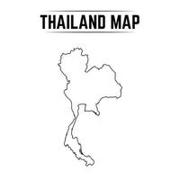 Outline Simple Map of Thailand