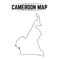 esquema simple mapa de camerún vector