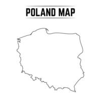 Outline Simple Map of Poland vector