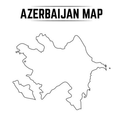 Outline Simple Map of Azerbaijan