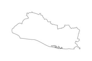 Outline Simple Map of El Salvador vector