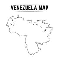 Outline Simple Map of Venezuela vector