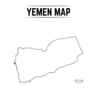 Outline Simple Map of Yemen vector