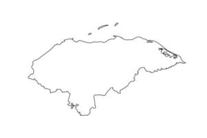 Outline Simple Map of Honduras vector