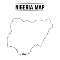 esquema simple mapa de nigeria vector