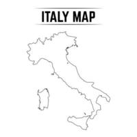 Outline Simple Map of Italy