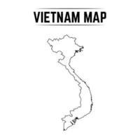 Outline Simple Map of Vietnam vector