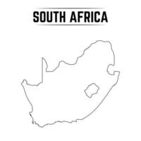 Outline Simple Map of South Africa vector