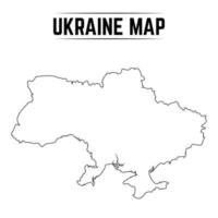 Outline Simple Map of Ukraine vector