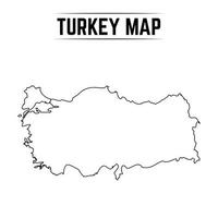 esquema simple mapa de turquía vector