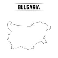 esquema simple mapa de bulgaria vector