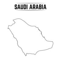 Outline Simple Map of Saudi Arabia vector