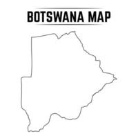 Outline Simple Map of Botswana vector