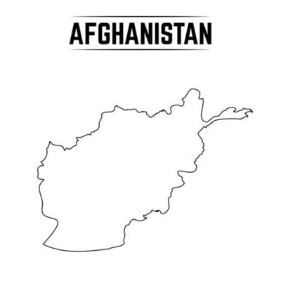 Outline Simple Map of Afghanistan