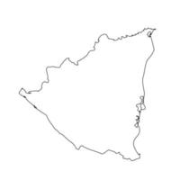 Outline Simple Map of Nicaragua vector