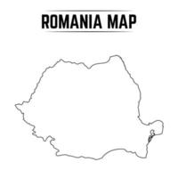 esquema simple mapa de rumania vector