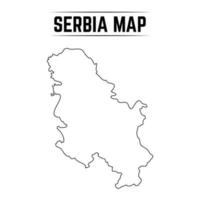 Outline Simple Map of Serbia vector