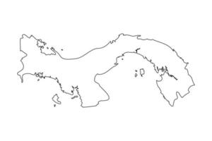 esquema simple mapa de panamá vector