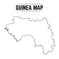 Outline Simple Map of Guinea vector