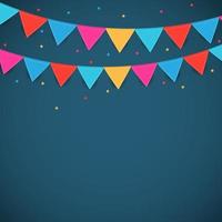 Party Background with Flags Vector Illustration