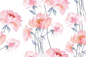 Rose seamless pattern with watercolor vector