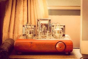 Vintage valve tube amplifier from 1950 photo