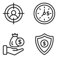 Business and Finance Line Icons Set vector