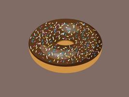 rosquilla con chispas vector