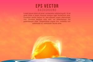 Sunset effect background abstract sun set afternoon eps vector