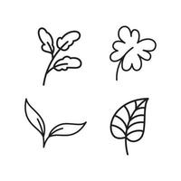 diseño de plantilla de logotipo de conjunto de hojas vector