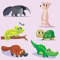 Collection of cute animals vector