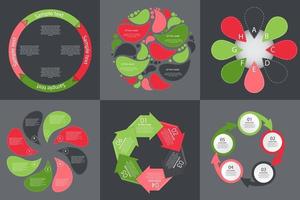 Collection of Infographic Templates for Business Vector Illustration