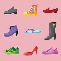 Collection of shoes vector