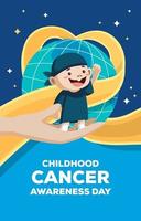 conciencia sobre el cáncer infantil vector