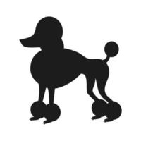 Silhouette of poodle dog with stylized haircut vector