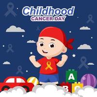 dia del cancer infantil vector